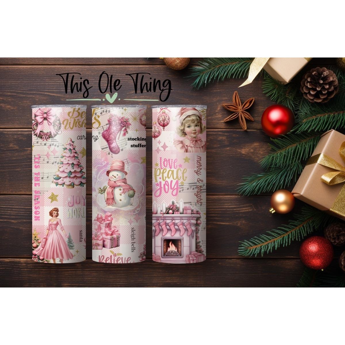 Dreaming Of A Pink Christmas 20oz Tumbler