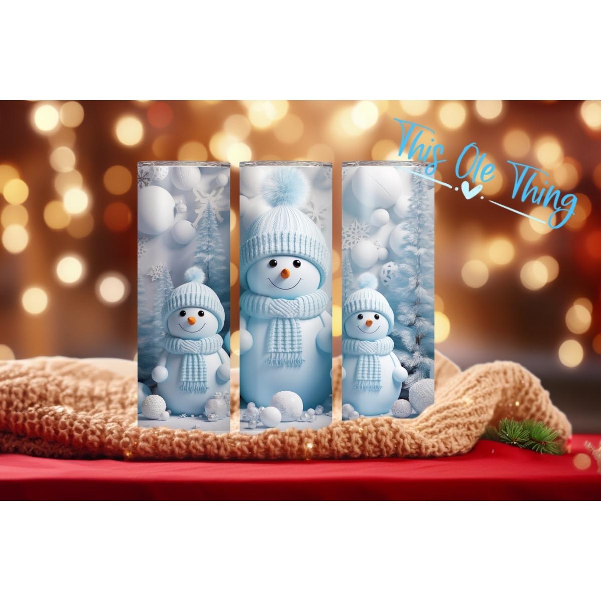 Snowman Family 20oz Tumbler