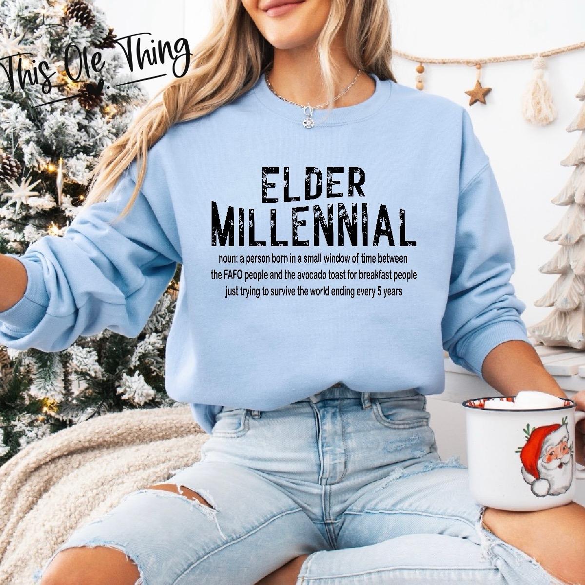 Elder Millennial Crewneck Sweatshirt