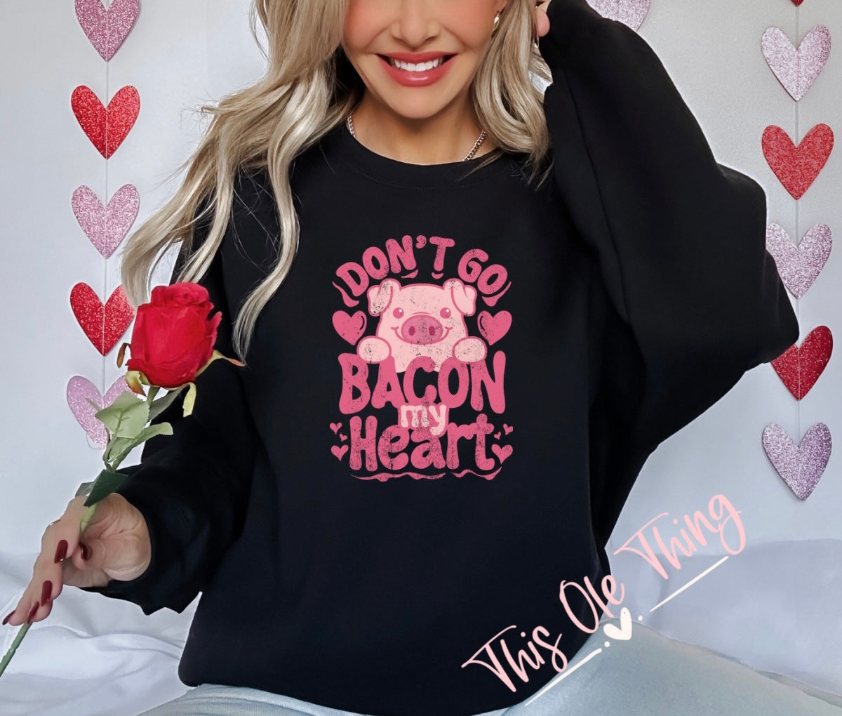 Don’t go bacon my heart crewneck