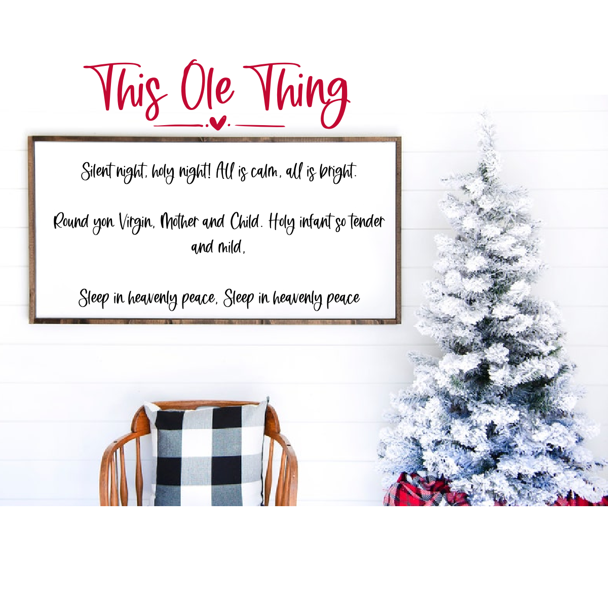 24x48 Silent Night Wooden Sign