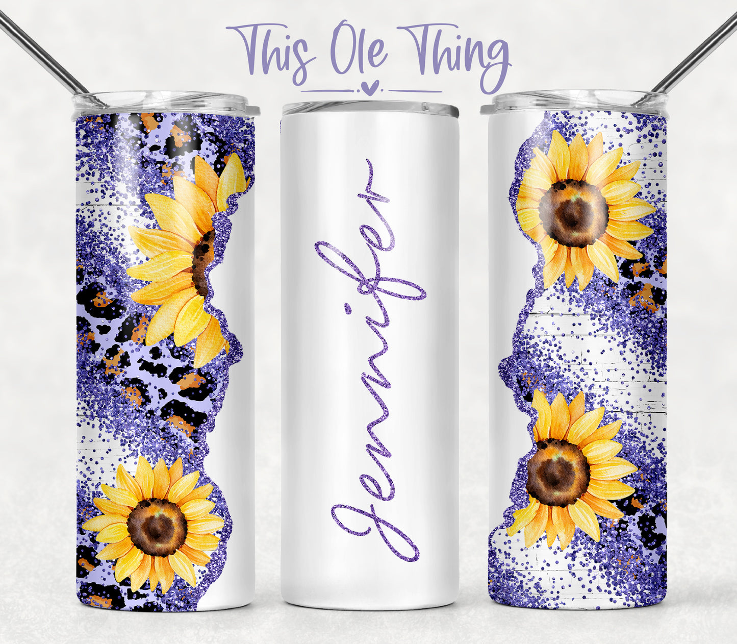 Sunflower custom tumbler