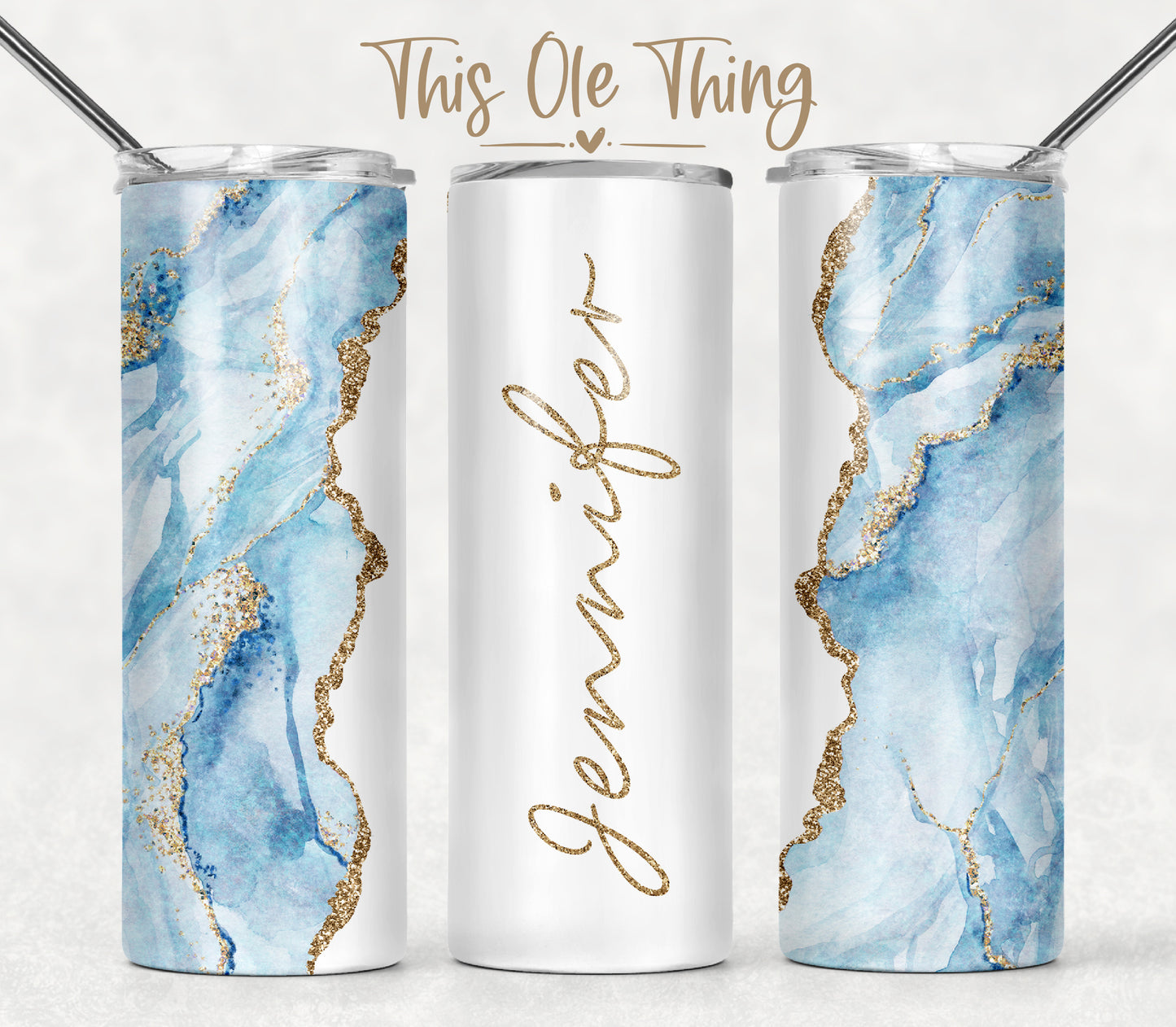 Agate custom tumbler