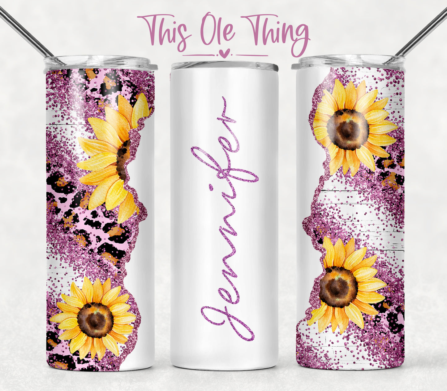 Sunflower custom tumbler