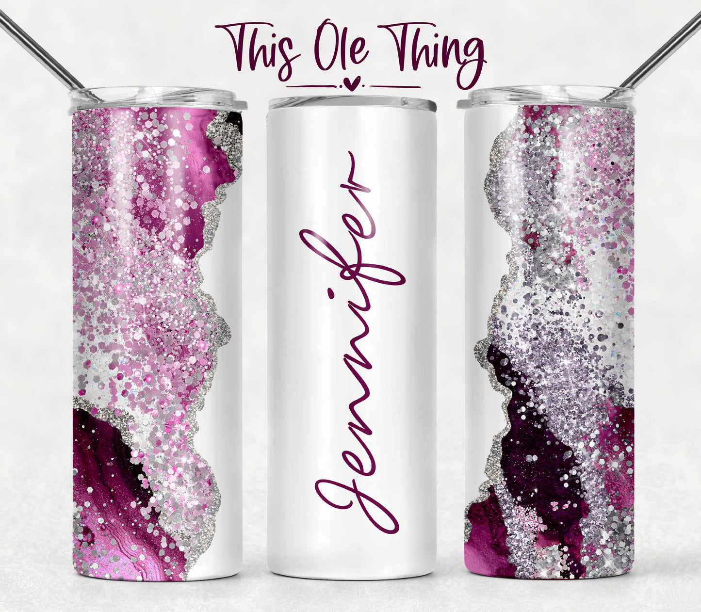 Agate custom tumbler