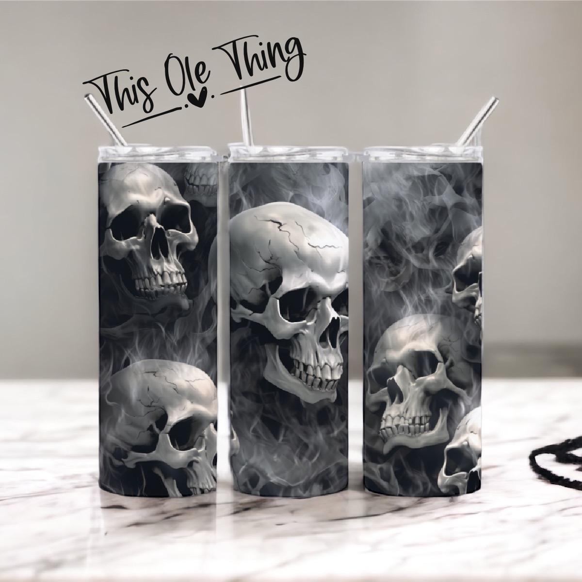 Men's Smoke And Skulls 20oz Tumbler