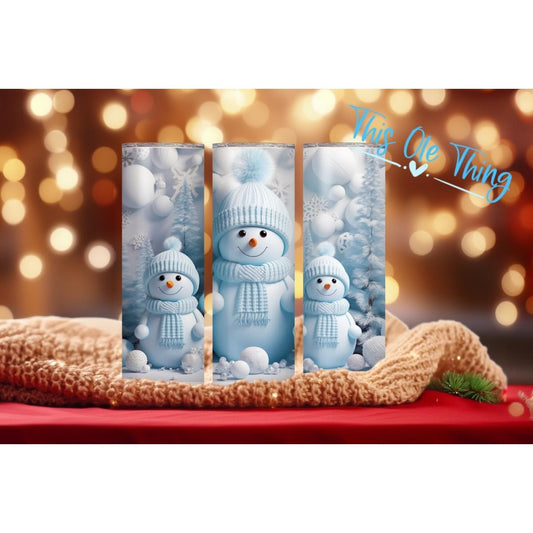 Snowman Family 20oz Tumbler