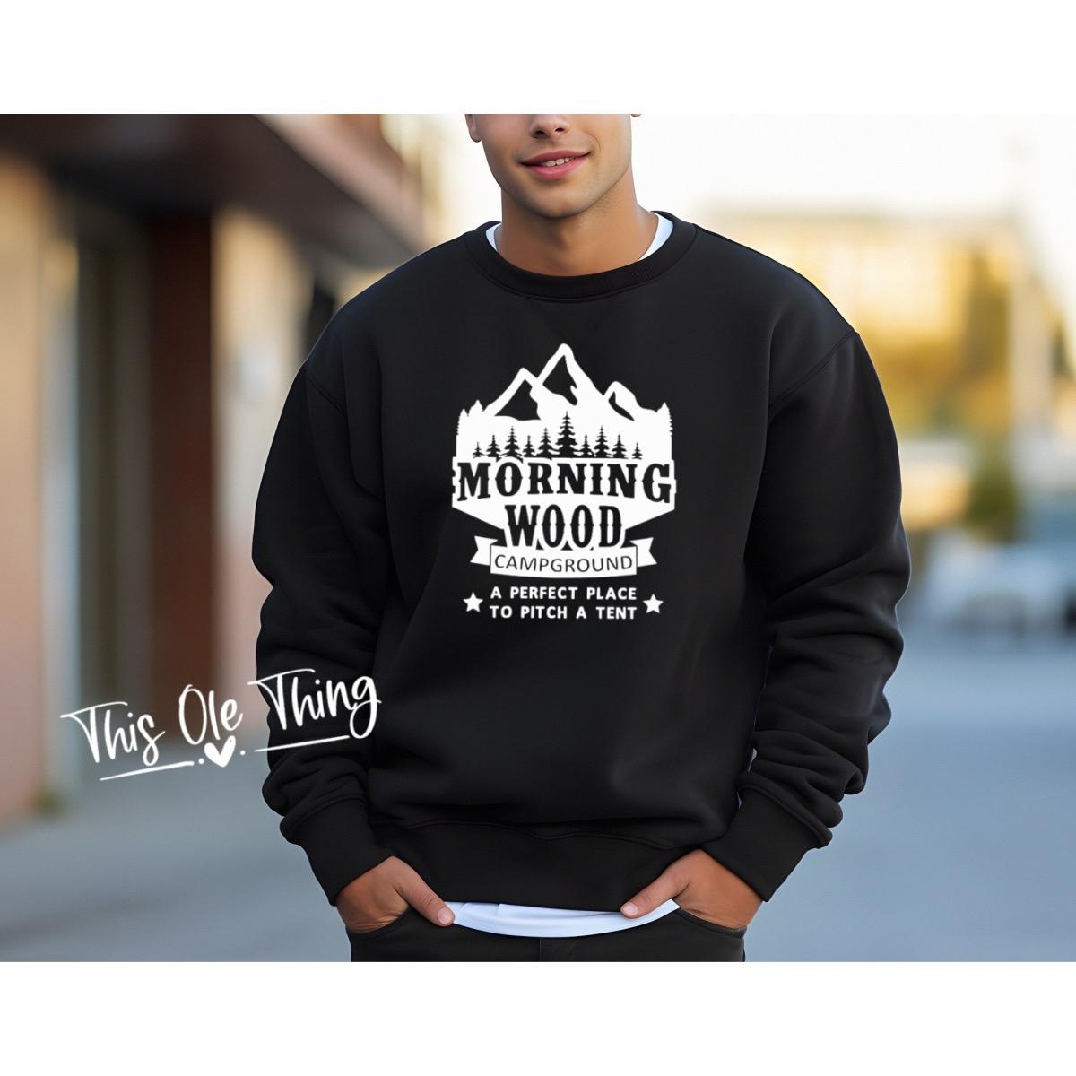 Men's Morning Wood Camping Crewneck Sweatshirt