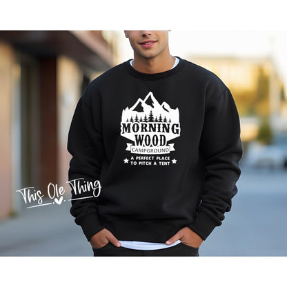 Men's Morning Wood Camping Crewneck Sweatshirt