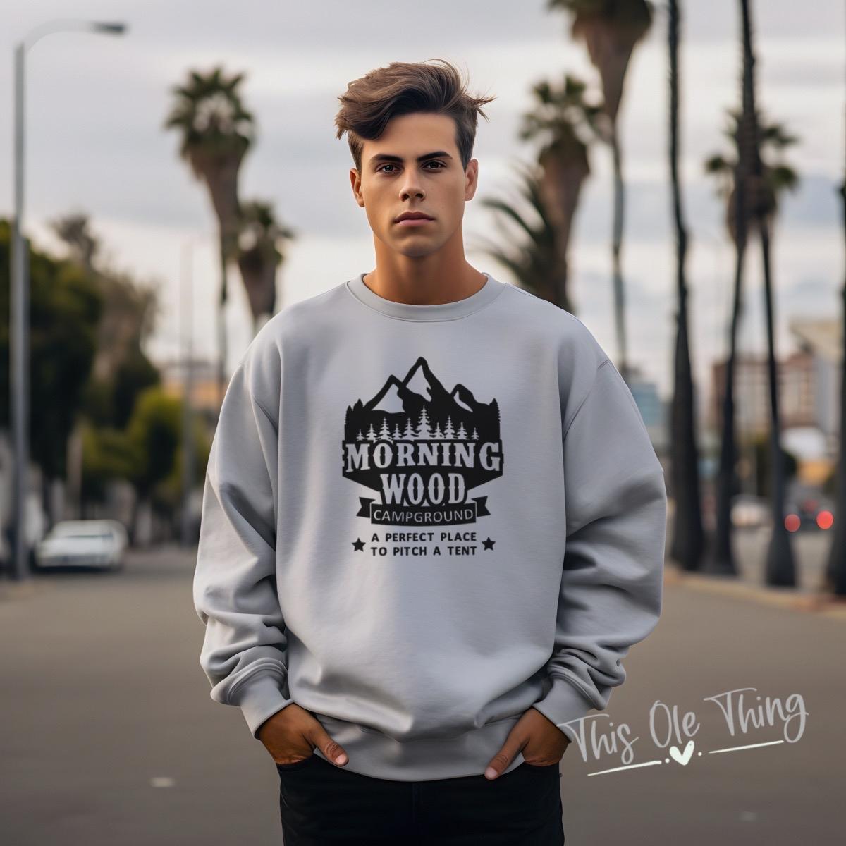 Men's Morning Wood Camping Crewneck Sweatshirt - photo 3