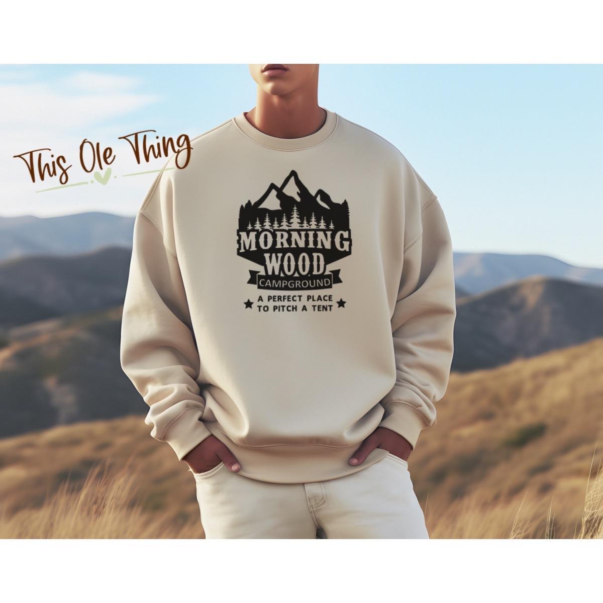 Men's Morning Wood Camping Crewneck Sweatshirt - photo 4
