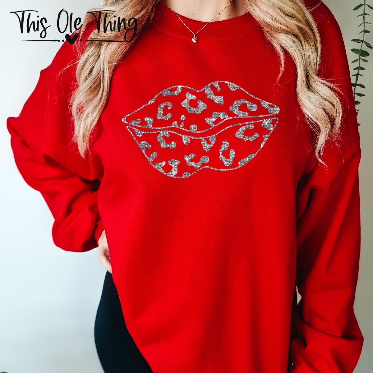Faux Sequin Cheetah Crewneck Sweatshirt - photo 2