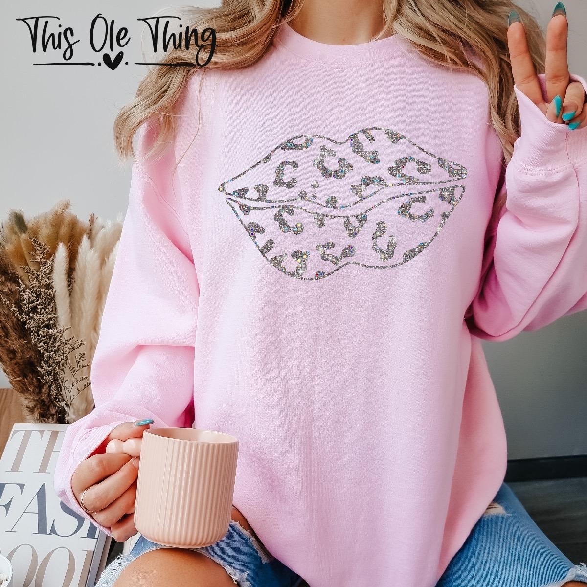 Faux Sequin Cheetah Crewneck Sweatshirt - photo 3