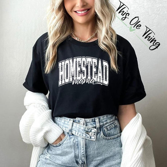 Homestead Mama Distressed T-Shirt