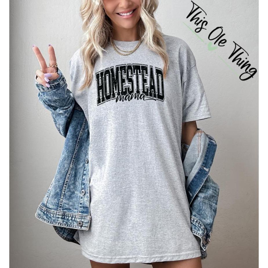 Homestead Mama Distressed T-Shirt