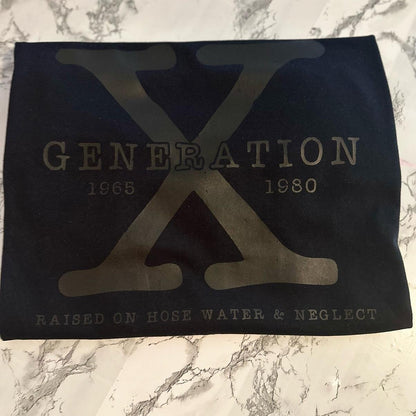 Generation X Tonal Black-on-Black T-Shirt