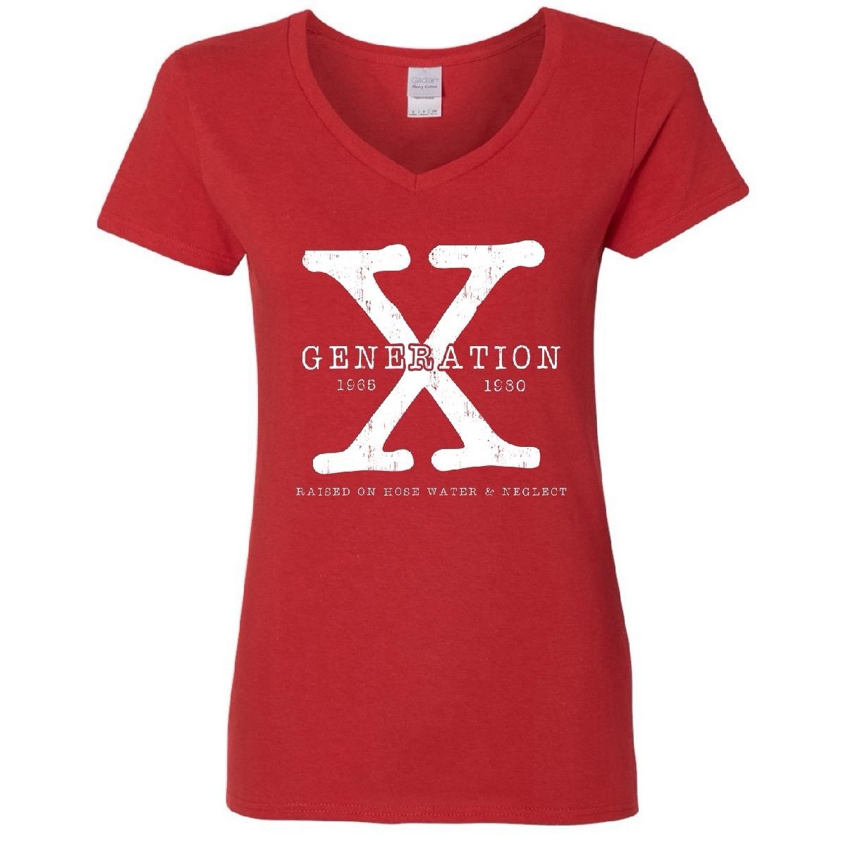 Generation X Bright Color V-Neck Tee