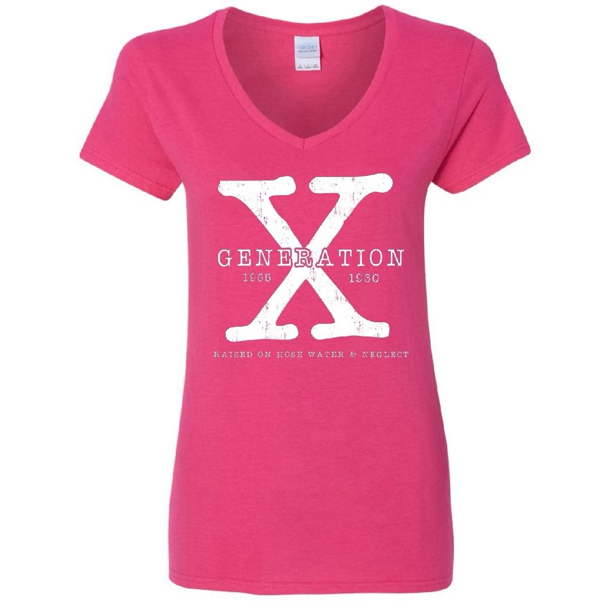 Generation X Bright Color V-Neck Tee