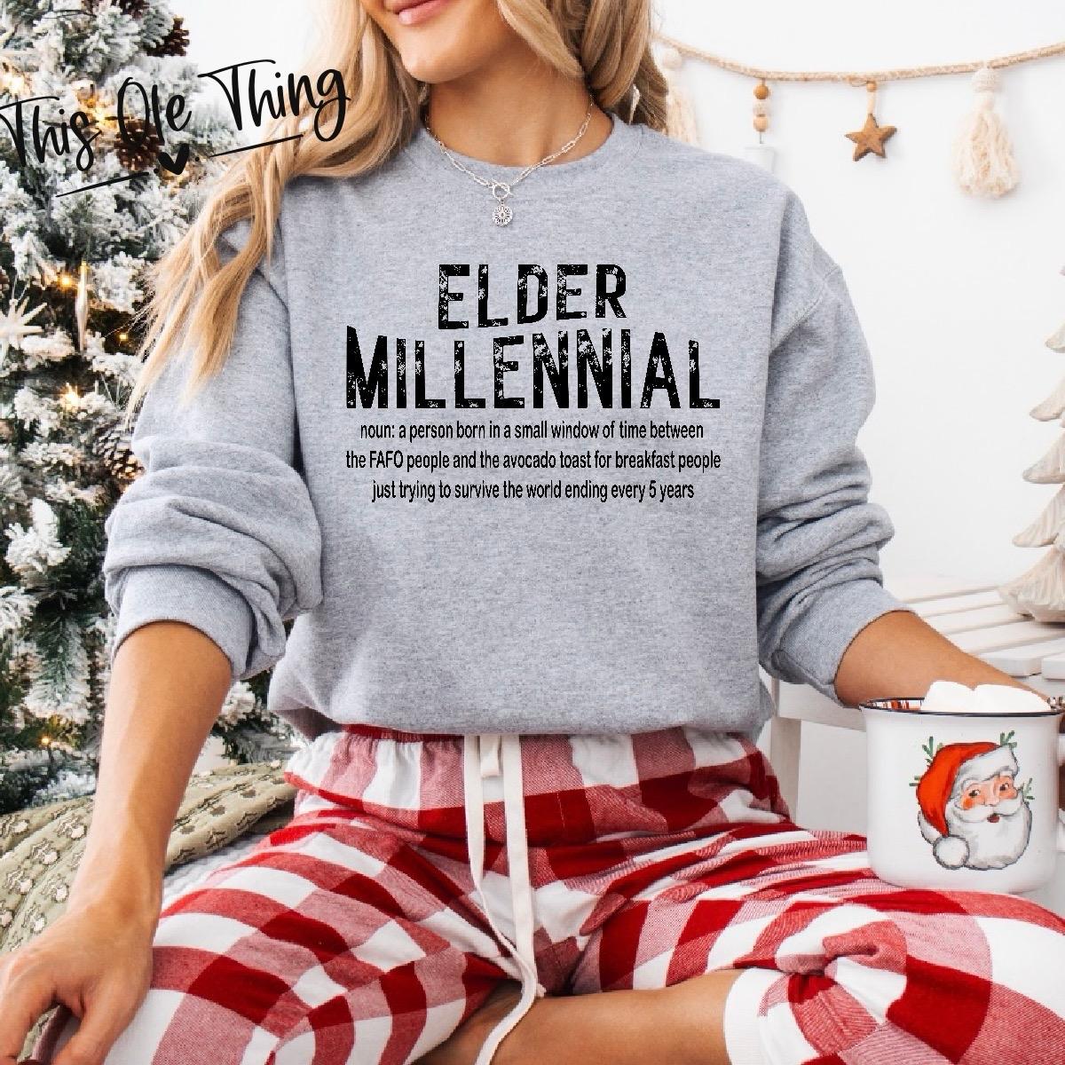 Elder Millennial Crewneck Sweatshirt