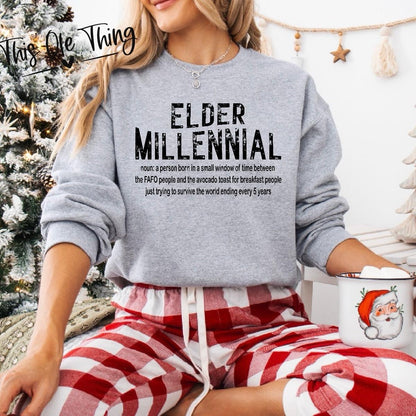 Elder Millennial Crewneck Sweatshirt
