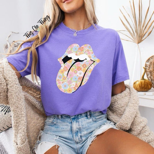 Floral Tongue T-Shirt