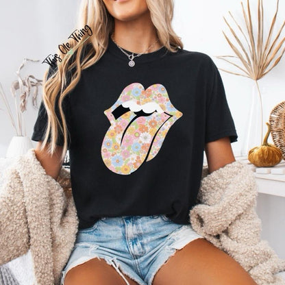 Floral Tongue T-Shirt