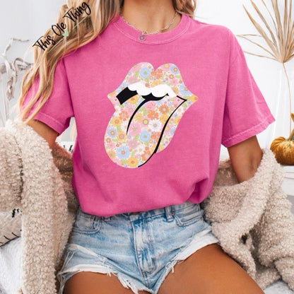 Floral Tongue T-Shirt
