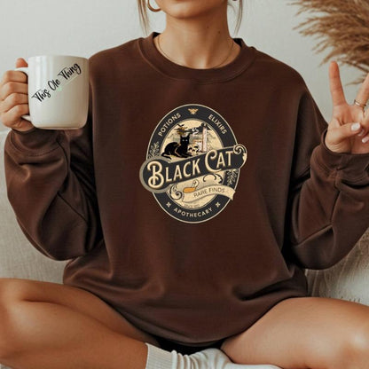 Black Cat Fall Crewneck Sweatshirt