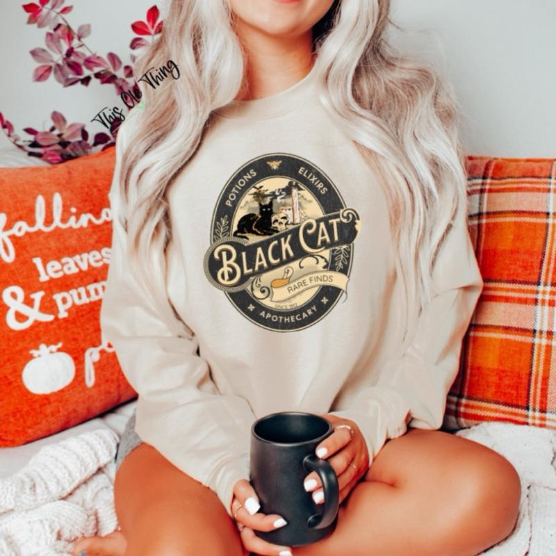 Black Cat Fall Crewneck Sweatshirt