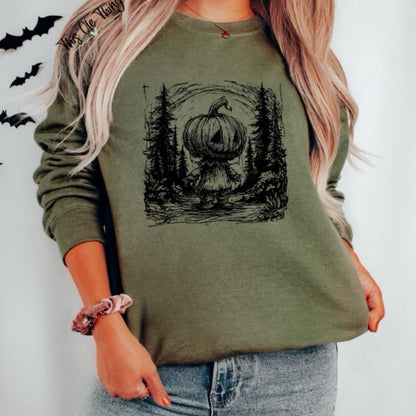 Halloween Pumpkin Crewneck Sweatshirt