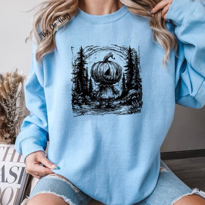 Halloween Pumpkin Crewneck Sweatshirt