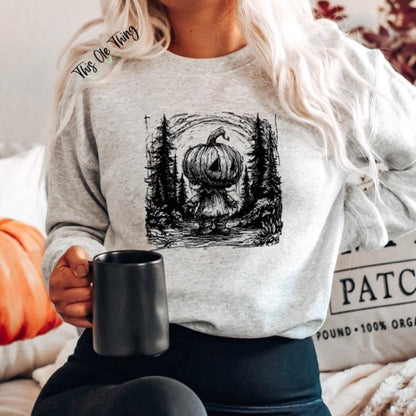 Halloween Pumpkin Crewneck Sweatshirt