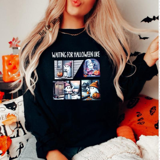 Waiting For Halloween Like Crewneck Sweatshirt