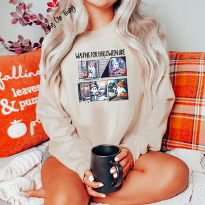 Waiting For Halloween Like Crewneck Sweatshirt
