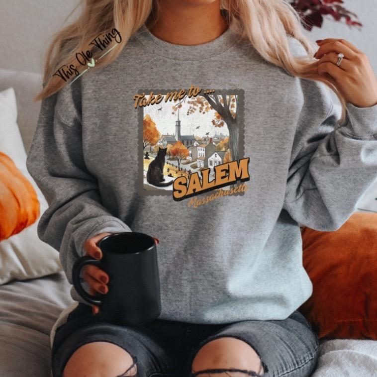 Back To Salem Crewneck Sweatshirt - photo 6