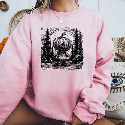 Haunted Pumpkin Crewneck Sweatshirt - photo 2