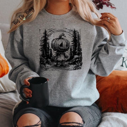 Haunted Pumpkin Crewneck Sweatshirt - photo 4