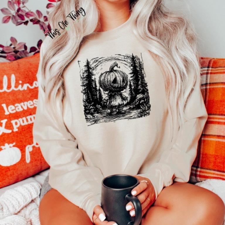 Haunted Pumpkin Crewneck Sweatshirt - photo 6