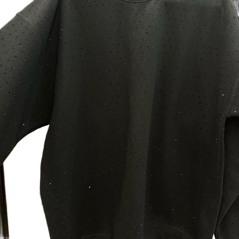 Black On Black Rhinestone Sweatshirt - photo 3