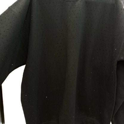 Black On Black Rhinestone Sweatshirt - photo 3