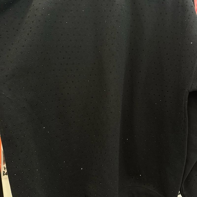 Black On Black Rhinestone Sweatshirt - photo 5