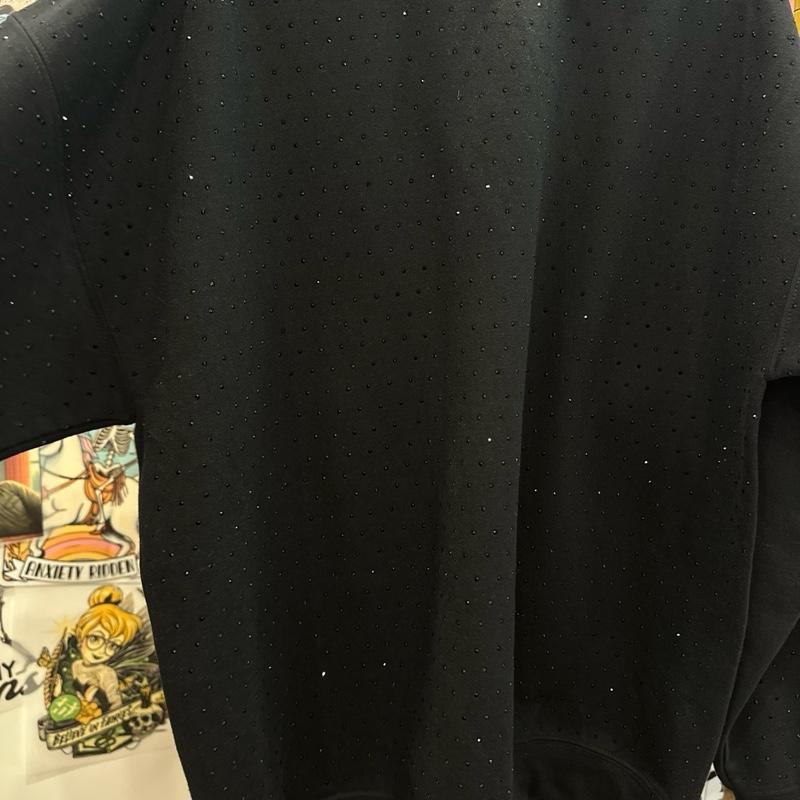 Black On Black Rhinestone Sweatshirt - photo 6