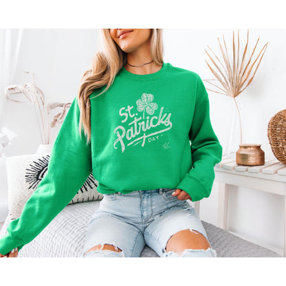 St Patricks Day Grunge Print Sweatshirt