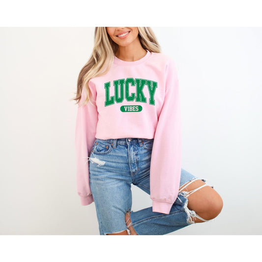 Lucky Vibes St Patricks Day Sweatshirt