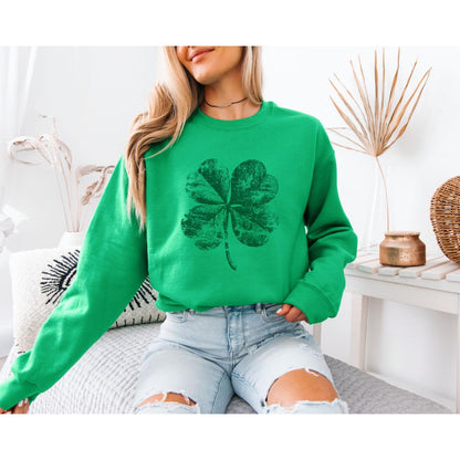 Four Leaf Clover St Patricks Day Sweatshirt