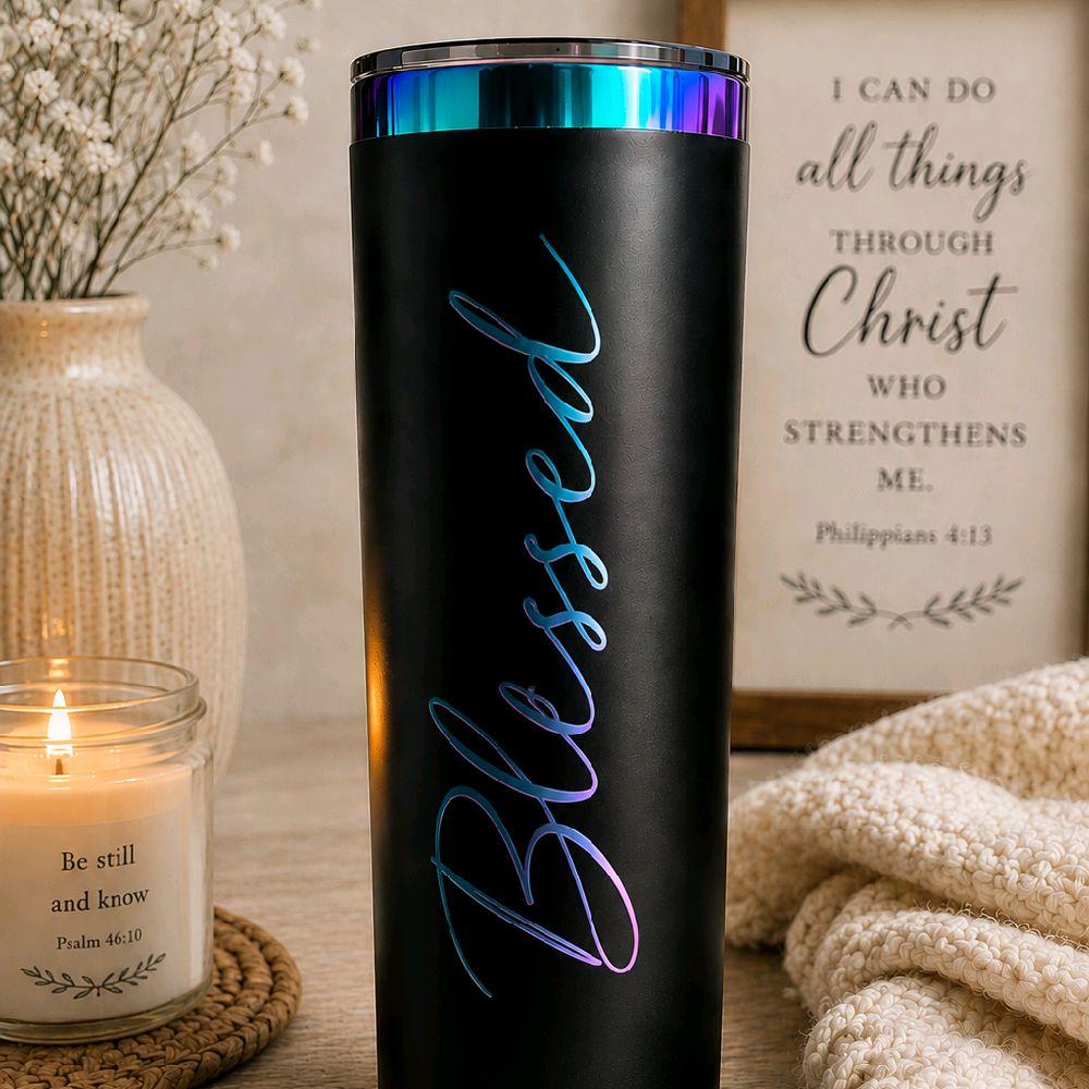 Custom Rainbow Engraved 20oz Tumbler