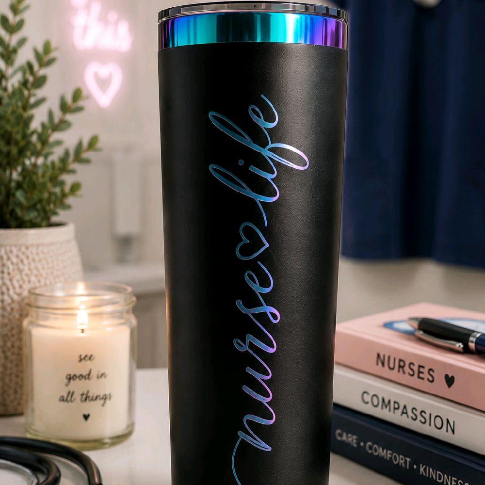 Custom Rainbow Engraved 20oz Tumbler - photo 3