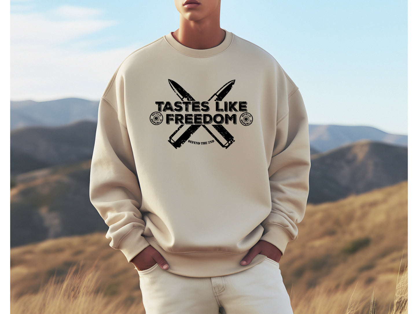 Tastes like freedom unisex sweatshirt