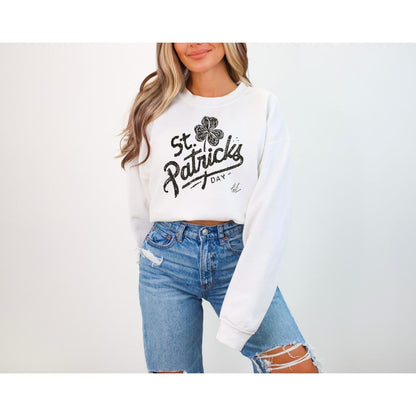 St Patricks Day Grunge Print Sweatshirt