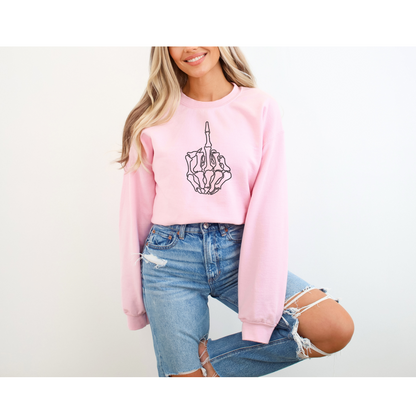 Rhinestone skelly sweatshirt